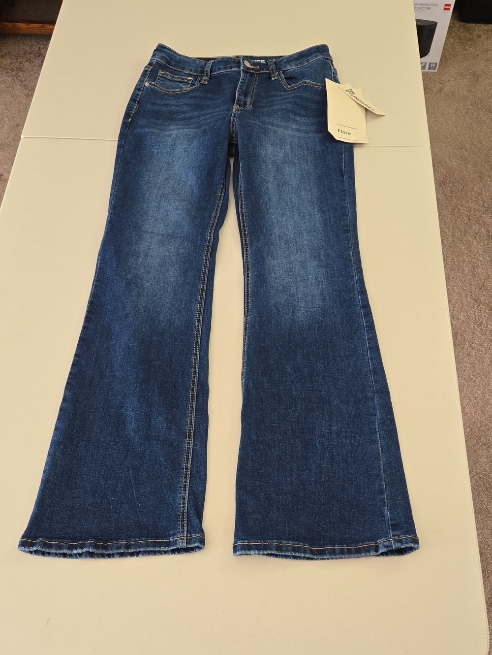 No Boundaries Dark Blue Flared Women's Jeans